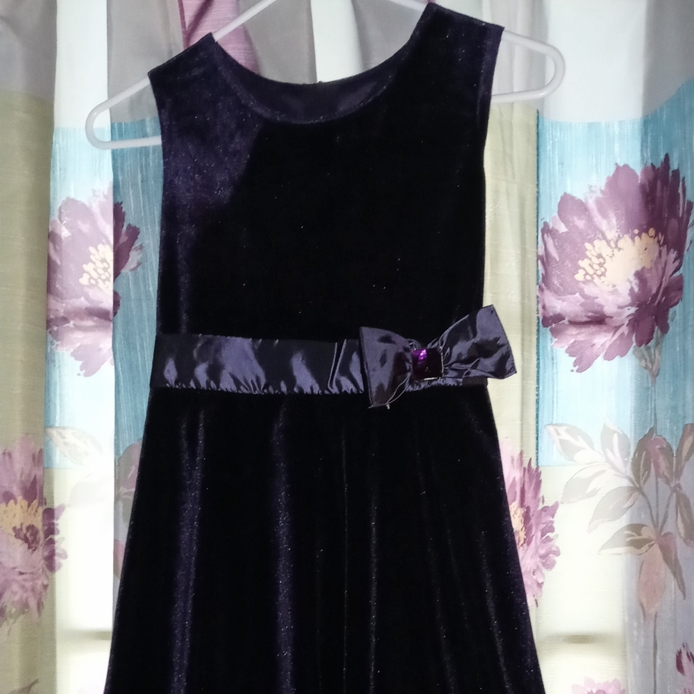 Plum velvet formal dress